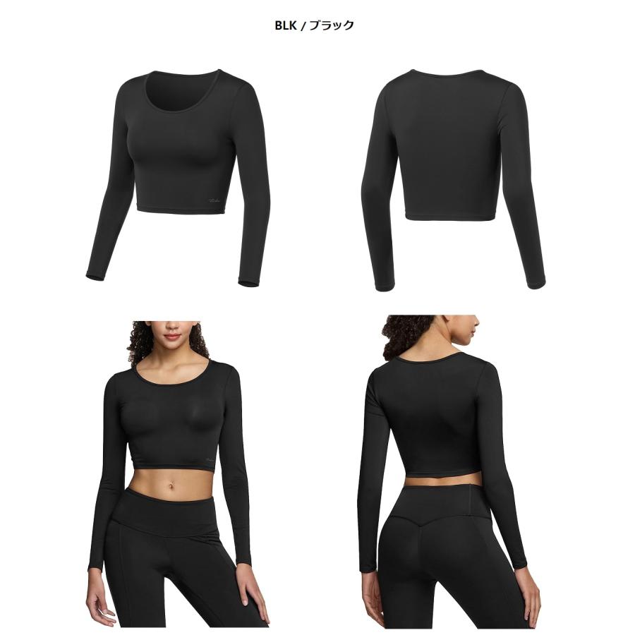 テスラ TESLA スポーツ インナー 長袖 レディース Tシャツ 伸縮性 吸汗速乾 トレーニング　ランニングウェア コンプレッション  ヨガウェア FUD03 | TSLA | 05