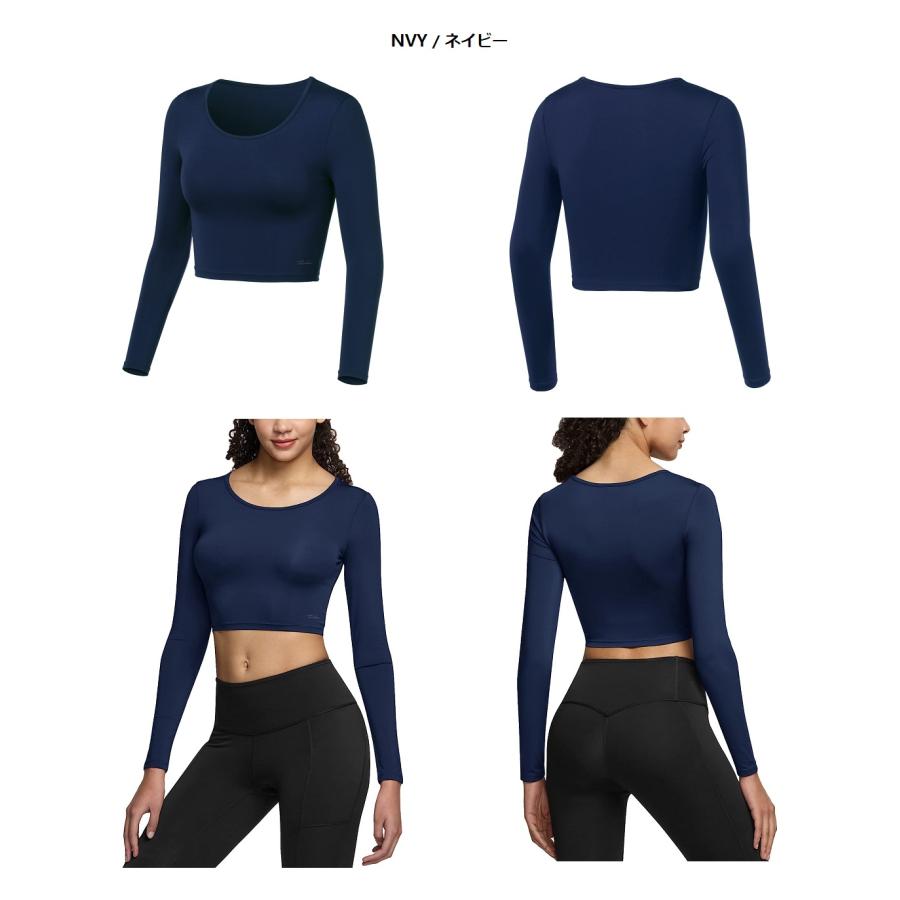 テスラ TESLA スポーツ インナー 長袖 レディース Tシャツ 伸縮性 吸汗速乾 トレーニング　ランニングウェア コンプレッション  ヨガウェア FUD03 | TSLA | 06