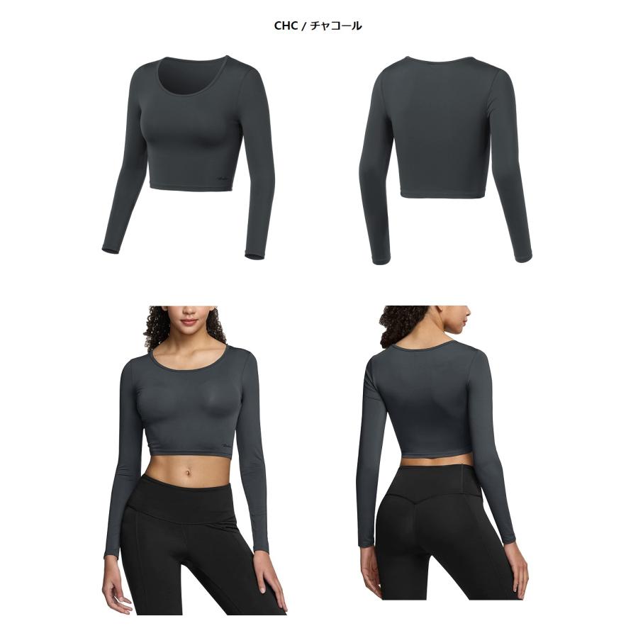 テスラ TESLA スポーツ インナー 長袖 レディース Tシャツ 伸縮性 吸汗速乾 トレーニング　ランニングウェア コンプレッション  ヨガウェア FUD03 | TSLA | 08