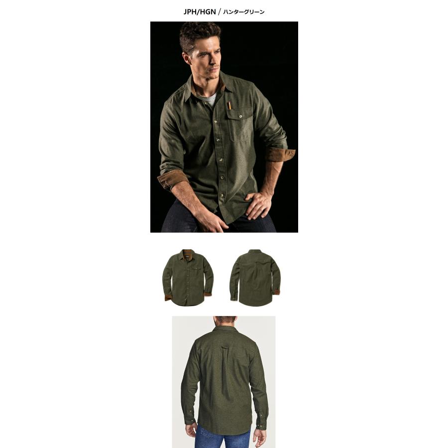 TSLA CQR シャツ 長袖 メンズ レギュラーフィット 厚手 耐久性