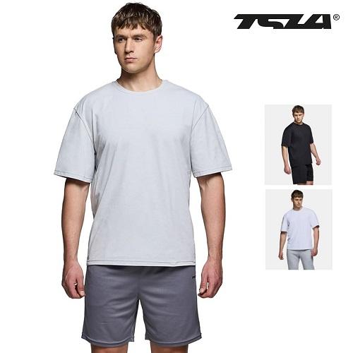 トレーニング Tシャツ メンズ 半袖 スポーツ 軽量 UVカット 吸汗速乾 ランニングウェア  スポーツウェア  大きいサイズ テスラ TSLA MTS15 | TSLA