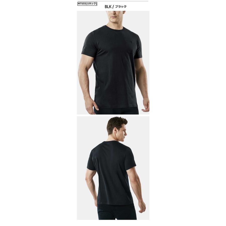 テスラ メンズ Tシャツ UVカット 吸汗速乾 半袖 綿 スポーツウェア トレーニング ランニング ドライ 日常 Tシャツ TSLA MTS51/55 | TSLA | 05