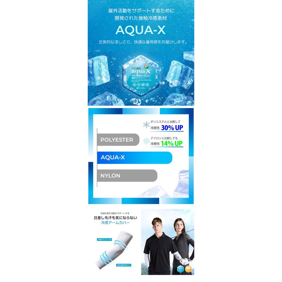 テスラ アームカバー 冷感 UVカット 接触冷感 メンズ レディース 夏用 クールスリーブ スポーツ用 パフォーマンス アームカバー TSLA MZA01 | TSLA | 02