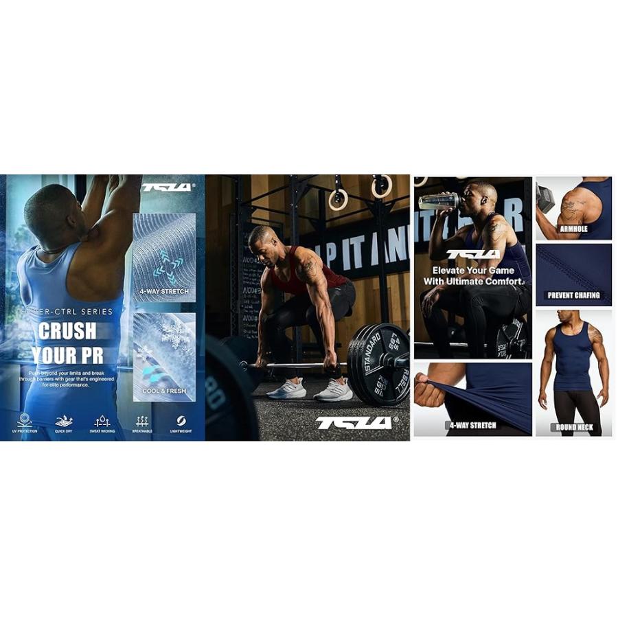 メンズ タンクトップ コンプレッションウェア コンプレッションインナー TESLA  テスラ  N-15/MUN04 | TSLA | 13