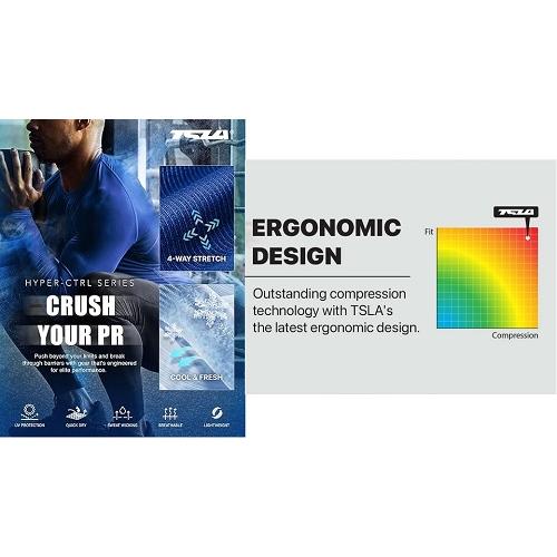 テスラ コンプレッションシャツ スポーツウェア 長袖 コンプレッションインナー UVカット 吸汗速乾 ランニングウェア スポーツ シャツ TSLA MUD11 | TSLA | 09