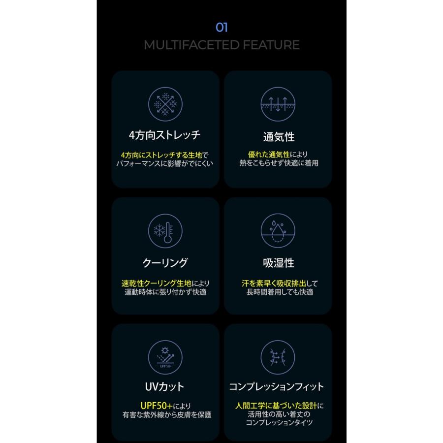 テスラ 半袖 コンプレッション メンズ インナー アンダーシャツ スポーツシャツ  オールシーズン 丸首 シャツ UVカット TSLA MUB23 | TSLA | 02