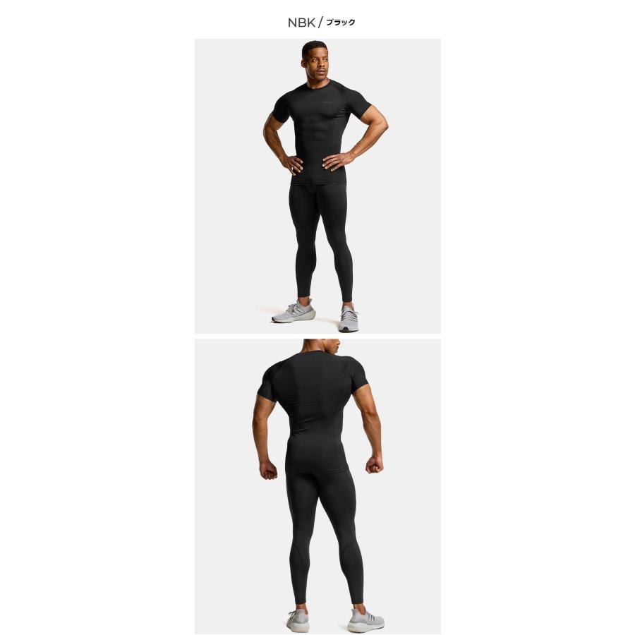 テスラ 半袖 コンプレッション メンズ インナー アンダーシャツ スポーツシャツ  オールシーズン 丸首 シャツ UVカット TSLA MUB23 | TSLA | 04