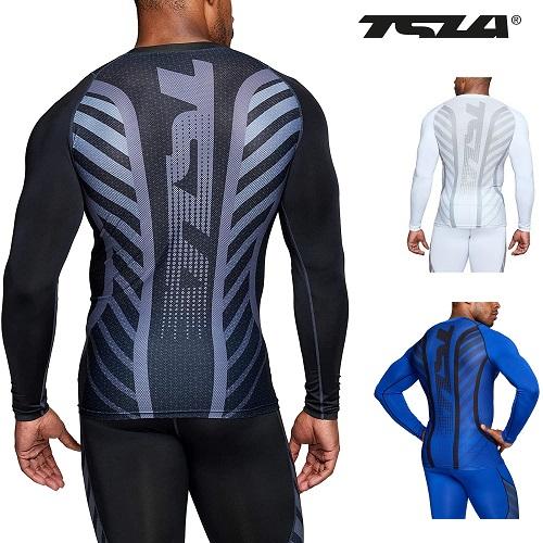 メッシュ スポーツシャツ  スポーツ インナー コンプレッションシャツ 長袖 スポーツシャツ  UVカット 吸汗速乾   TESLA テスラ MUD81 | TSLA