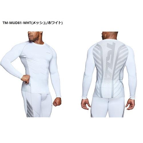 メッシュ スポーツシャツ  スポーツ インナー コンプレッションシャツ 長袖 スポーツシャツ  UVカット 吸汗速乾   TESLA テスラ MUD81 | TSLA | 05