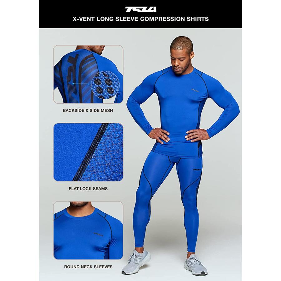 メッシュ スポーツシャツ  スポーツ インナー コンプレッションシャツ 長袖 スポーツシャツ  UVカット 吸汗速乾   TESLA テスラ MUD81 | TSLA | 06