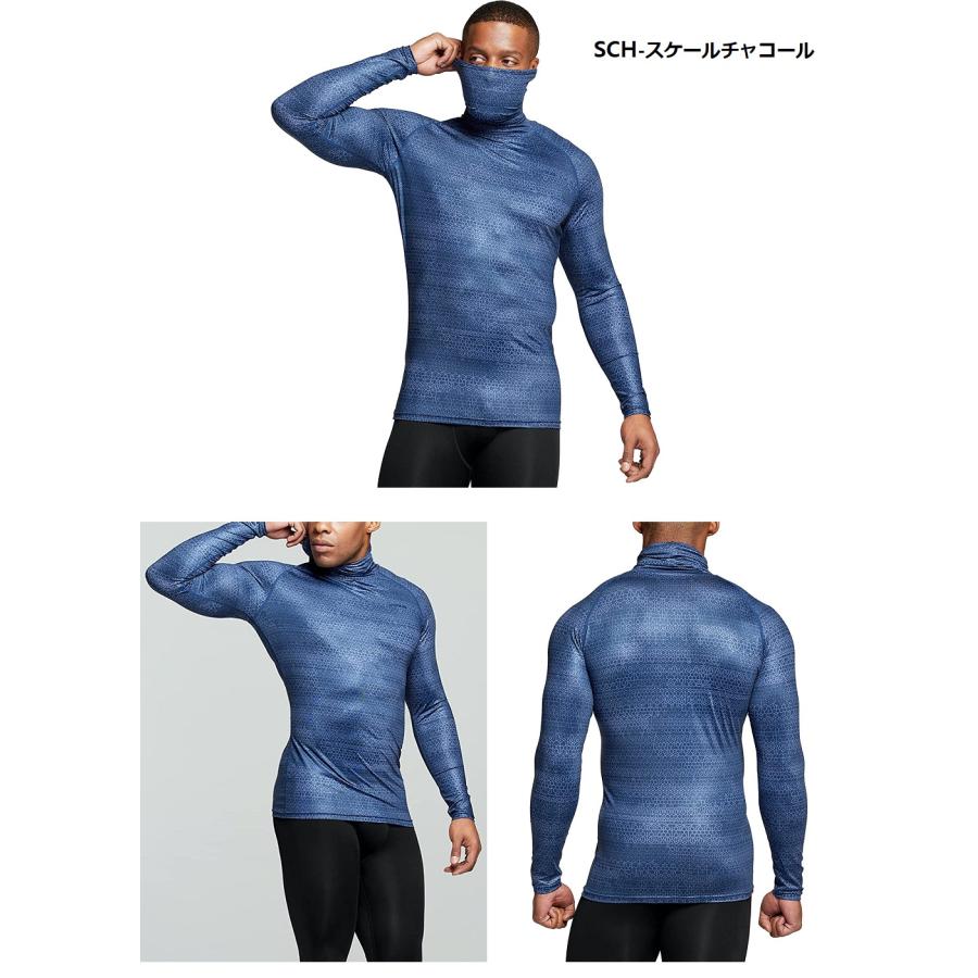 コンプレッションシャツ スポーツウェア 長袖 マスク ハイネック UVカット 吸汗速乾   ランニングウェア スポーツ シャツ　TESLA テスラ MUT14 | TSLA | 07