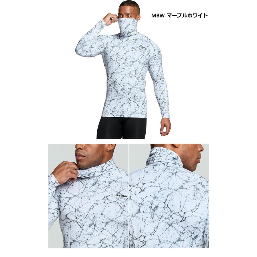 コンプレッションシャツ スポーツウェア 長袖 マスク ハイネック UVカット 吸汗速乾   ランニングウェア スポーツ シャツ　TESLA テスラ MUT14 | TSLA | 08