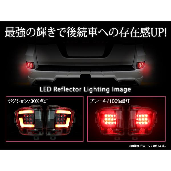 200系 ランドクルーザー H27.8〜 後期 LED リフレクター ブラック 左右