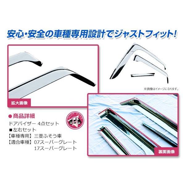 三菱ふそう 17スーパーグレート H29/5〜 メッキ サイドバイザー ドア