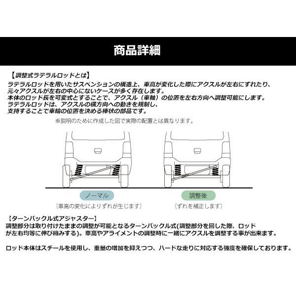 HN11S Kei ラテラルロッド ターンバックル 調整式 強化ウレタン