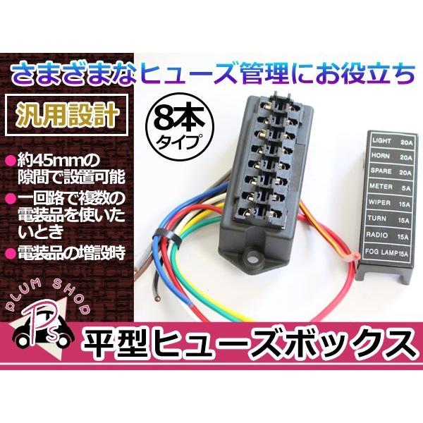 ヒューズボックス 平型ブレード IN2本 OUT8本 4系統対応 ヒューズ管理