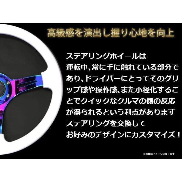 USDM MOMO モモ形状 ステアリング 350mm 35Φ ホワイト×ネオ USDM MOMO モモ形状 ステアリング 350mm 35Φ ホワイト×ネオ