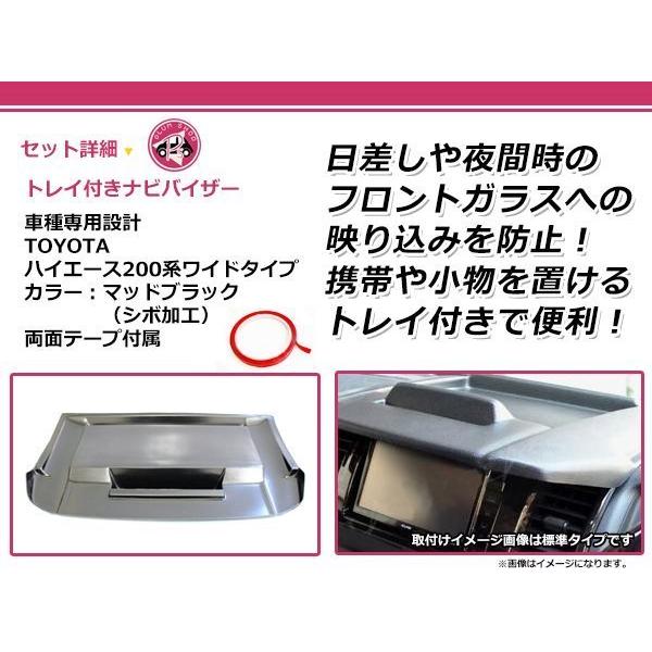 トヨタ 200系 ハイエース 1型 2型 3型 4型 ワイド ナビバイザー
