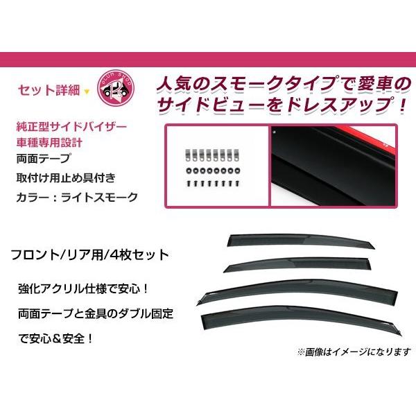 ハリアー 60系 サイドドアバイザー クリアスモーク ウィンドウ