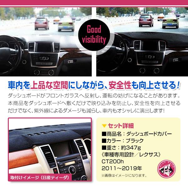 レクサス ZWA10 CT200H withGPS 2014〜 ダッシュボードカバー 右