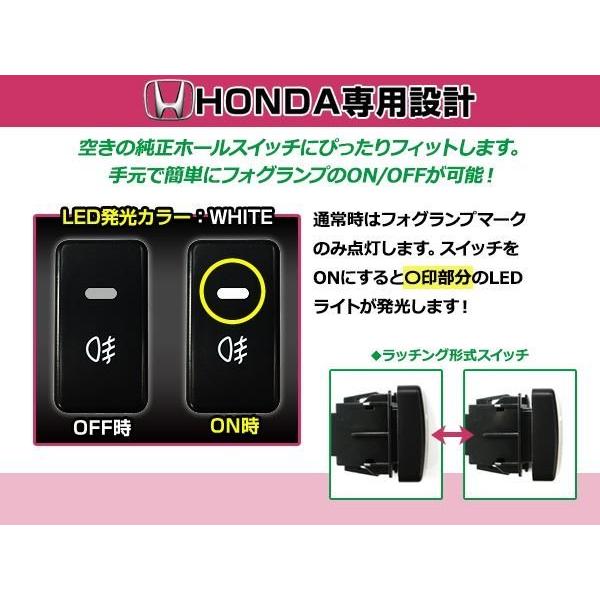 HONDA フォグランプカバー パネルセット メール便 フォグランプ ON/OFF LED スイッチホール カバー パネル