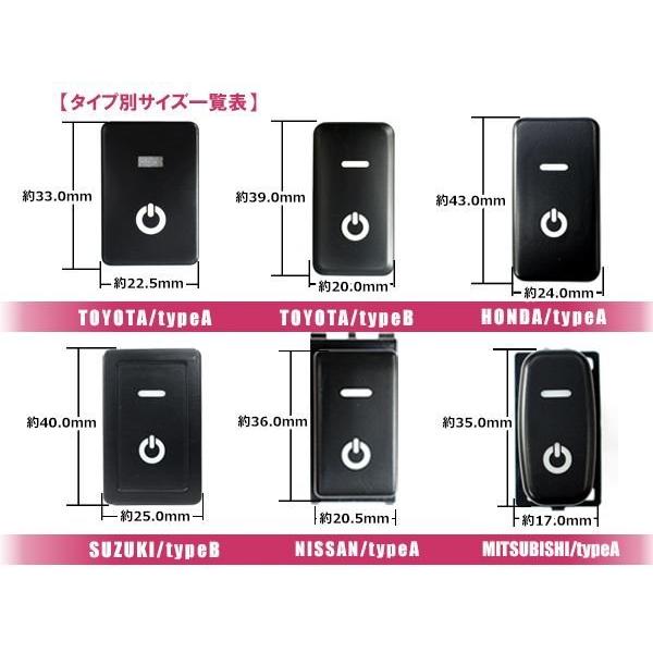 メール便 ポジションランプ ON/OFF LED スイッチホール カバー パネル