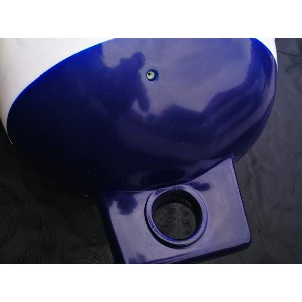 新品 ボートフェンダー 220×700mm ホワイト×ブルー 白×青 L