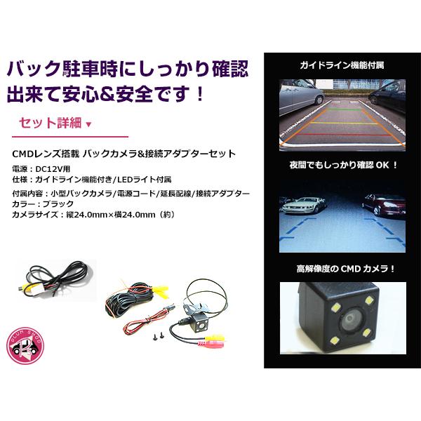 LEDライト付き バックカメラ & 入力変換アダプタ セット イクリプス