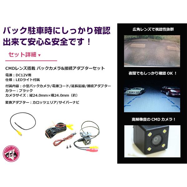 LEDライト付き バックカメラ & 入力変換アダプタ セット 