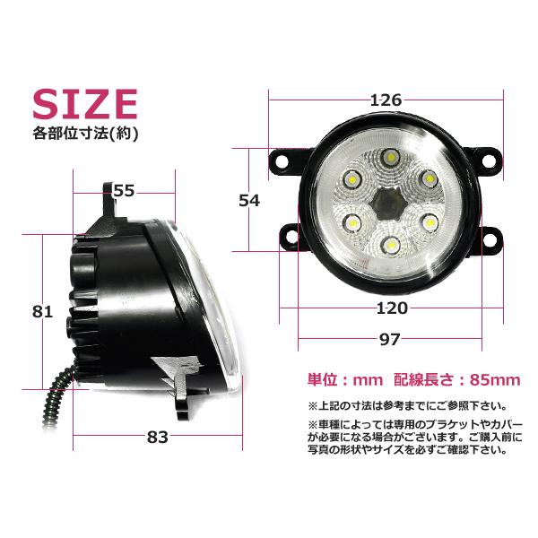 LEDフォグランプ ランドクルーザープラド 150系 青 左右セット フォグ 