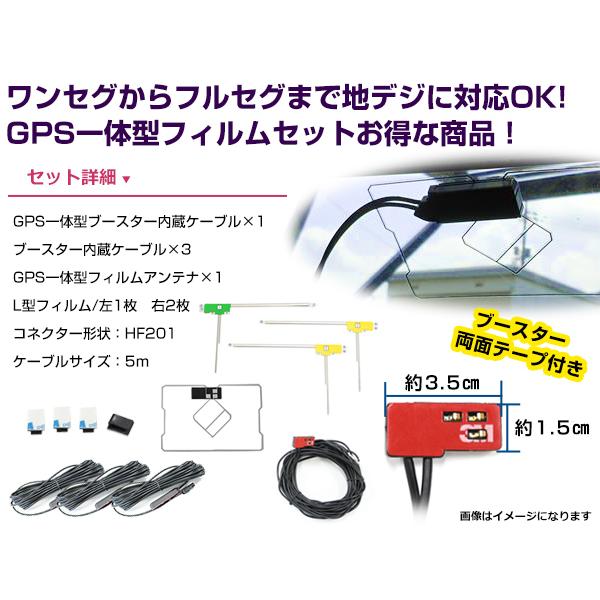 GPS一体型フィルムアンテナ＆L型フィルムアンテナコード セット