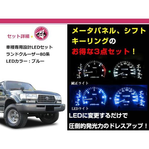 ランクル 80 LEDセット / メーターシフト キーリング ブルー