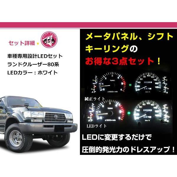 ランクル 80 LEDセット / メーターシフト キーリング ホワイト