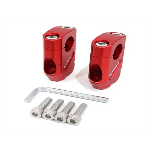 アルミ レッド 22.2mm φ22.2 ハンドル/クランプ セットバック