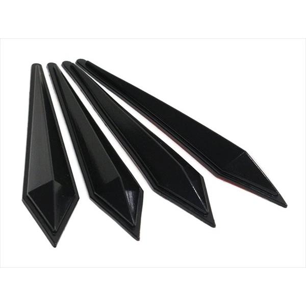 カスタム 日産 リーフ ノート キックス マーチ ルークス ミラー/ドアガード ボルテックスジェネレーター ゴムカナード ブラック | 