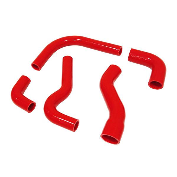 送料無料 ジムニー JA11 F6Aエンジン 3層構造 ラジエターホース ターボホース 赤 レッド 5点セット シリコン ラジエーター ホース 補修 | 