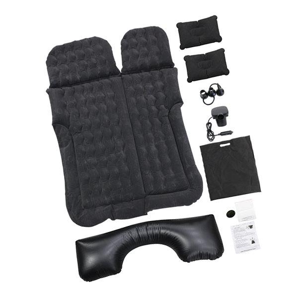 トヨタ プリウスα 汎用 車中泊ベッド 車用ベッドキット エアーベッド 枕付き エアーマット 電動ポンプ ブラック セカンドシート 防災 | 