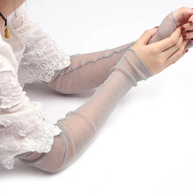 レディース 女性 アームカバー 夏用 Uvカット 紫外線対策 日焼け止め ラメ入り ロング おしゃれ ドライブ ポイント消化 人気ブランドを