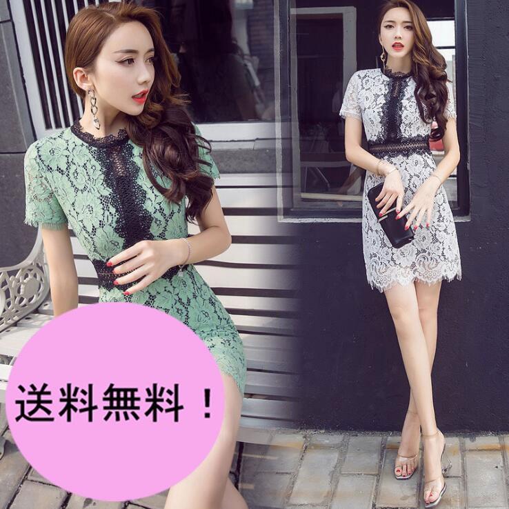 ドレス レースワンピ ミニドレス ミニ丈 キャバドレス 結婚式 送料無料 Dre 001 Plumber 通販 Yahoo ショッピング