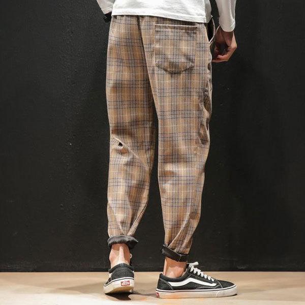 メンズ サルエルパンツ チェック柄 おしゃれ 韓国 : plumber - 通販