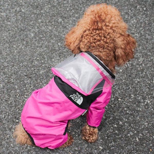 THE DOG FACE 犬 服 レインパーカー 雨 防寒着 冬服 総柄 ペットウェア