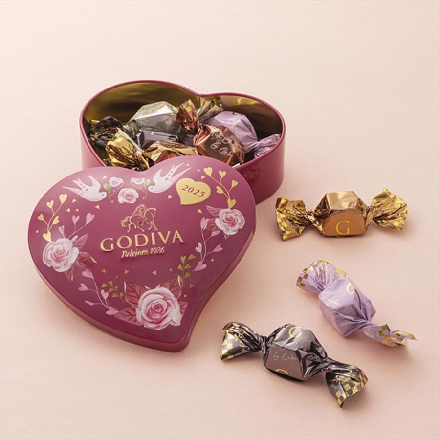 ゴディバ（GODIVA） 大サイズ×2 ハート缶 ゴディバ　バレンタイン　チョコレート　Ｇキューブ 父の日 キューブ G ド ブーケ ギフト 初夏 お中元 菓子