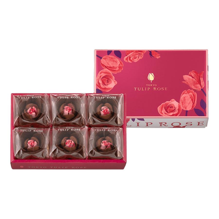 バレンタイン 2026 ギフト チューリップローズ ショコラベリー 6個入