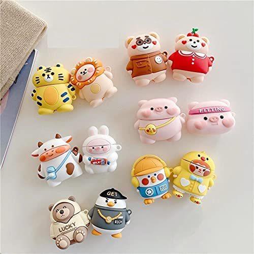 Airpods Pro 1 2 ケース カバー かわいい キャラクター 韓国 人気 カラビナ付き シリコン 第一世代 第二世代 動物 うさぎ 牛 豚 Z7ej17xeur オーディオ機器 Www Anchorcm Net