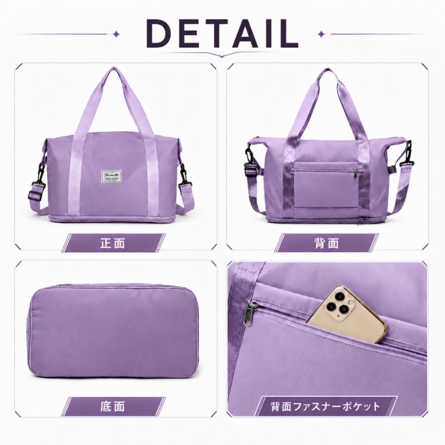 PRADA プラダ ボストンバッグ ナイロン パープル 旅行バッグ 拡張ボストンバッグ ナイロンバッグ マザーズバッグ キャリーオン