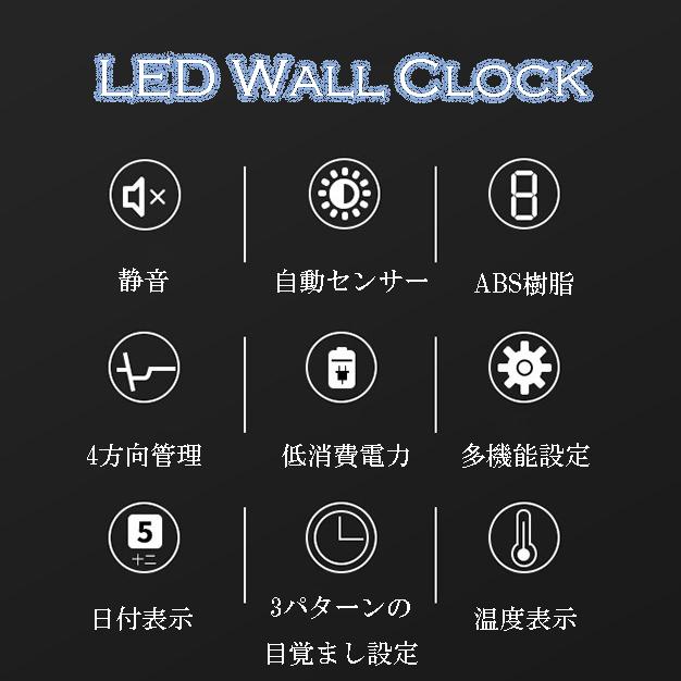 3d Ledデジタル 壁掛け 時計 ウォールクロック おしゃれ かわいい 置時計 大型 目覚まし時計 温度 アラーム 明るさ調節 省エネ Bigタイプ ブラック Wallclock Big Bk Plumriver 通販 Yahoo ショッピング