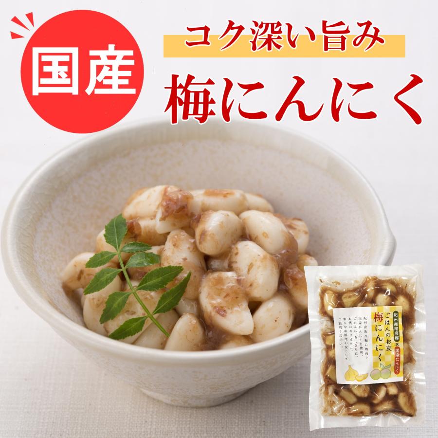 【ネコポス】梅にんにく120g　紀州南高梅のまろやかな酸味と国産ニンニクのコク深い旨味 お試し ごはんのお供 おつまみ まとめ買いがお得 | 