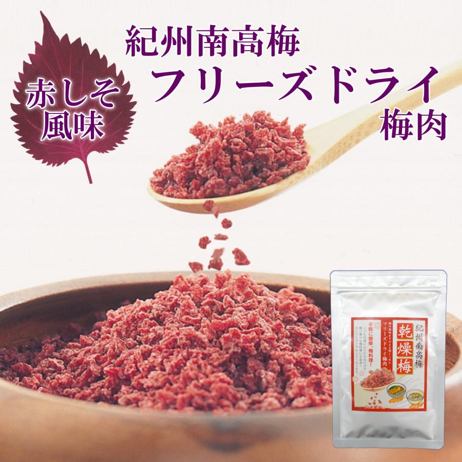 【ネコポス】紀州南高梅 乾燥梅 40ｇ フリーズドライ梅肉 赤しそ風味 うまみ調味料無添加 お試し まとめ買いがお得 ポイント消化 | 