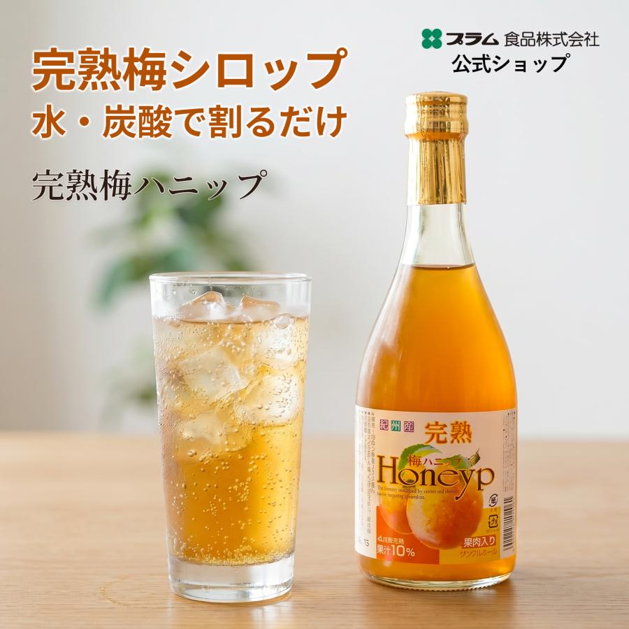 プラム食品 完熟梅ハニップ 590g 梅シロップ 希釈用梅ドリンク 濃縮梅