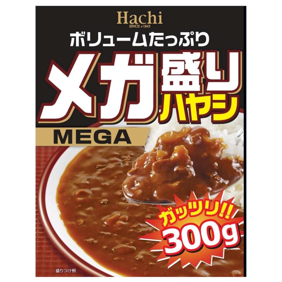 ハチ食品　ボリュームたっぷりメガ盛りカレー 300g 48個セット！！ Amazon.co.jp: ハチ メガ盛りカレー辛口 300g×20個 : 食品・飲料